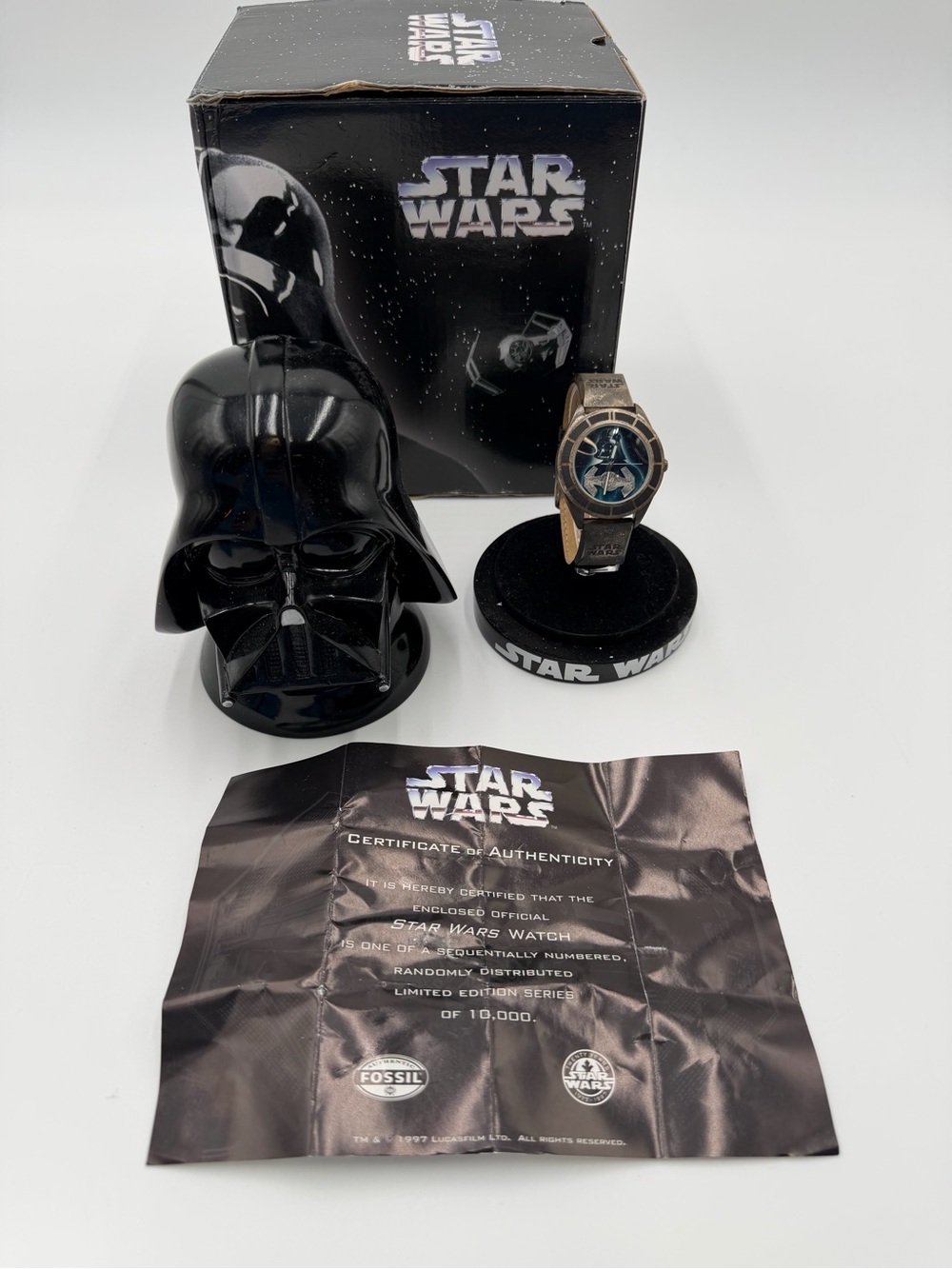 NEW Fossil Star Wars 20th Ann. Limited Edition Darth Vader collector's watch set